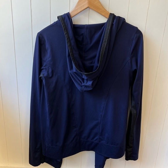 Diadora Hooded Cover Up Jacket, Blue, Size Small - Picture 3 of 9